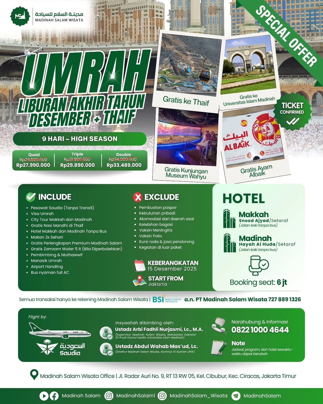 Paket Umrah Liburan yang sudah sold out